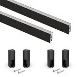 Emuca Luxe Kleiderstangen-Set 75 x 0 x 0 Tiefschwarz