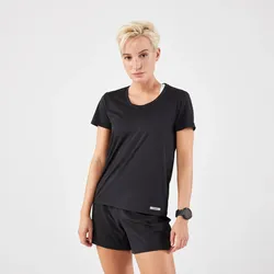 Laufshirt kurzarm Damen atmungsaktiv - Run 100 schwarz 5XL