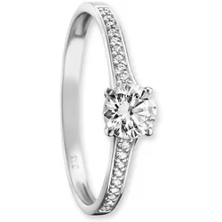 Goldring ONE ELEMENT "Zirkonia Ring aus 333 Weißgold" Gr. 60, silber, Fingerringe, Damen, 60,mit Zirkonia, Weißgold 333, Damen Gold Schmuck