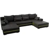 Juskys Sofa Malbun mit LED - Dunkelgrau