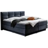 Roller Boxspringbett blau - 180x200 cm
