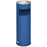Proregal Klassischer Kombiascher rund HxBxT 66 x 23 x 23 cm Verzinkter Stahl Blau