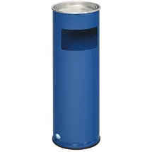 Proregal Klassischer Kombiascher rund HxBxT 66 x 23 x 23 cm Verzinkter Stahl Blau