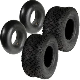 Helo24 2x Reifen inkl. Schlauch 18x8.50-8 Rasentraktor Reifendecke 4pr Aufsitzmäher S2