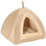 Dehner Lieblinge Kuschelhöhle Findus, ca. 40 x 40 x 35 cm, Polyester, beige