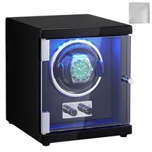 Vevor Uhrenbeweger für 1 Automatik-Uhr mit LED-Beleuchtung 150–207 mm Schwarz
