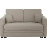 Home Affaire 2-Sitzer HOME AFFAIRE "Mexico", grau (beigegrau), B:140cm H:87cm T:83cm, Sofas, mit ausziehbarer Schlaffunktion