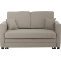 Home Affaire 2-Sitzer HOME AFFAIRE "Mexico", grau (beigegrau), B:140cm H:87cm T:83cm, Sofas, mit ausziehbarer Schlaffunktion