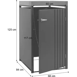 MCW Mülltonnenverkleidung O67 125 x 84 cm grau