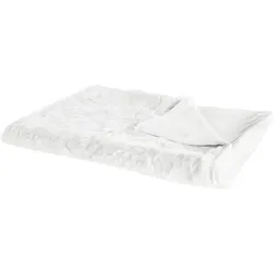 Kuscheldecke TOURZA Stoff 180 x 220 cm Weiß