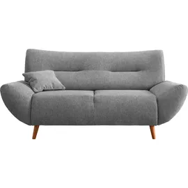Home Affaire 2-Sitzer HOME AFFAIRE "Drago", silber, B:173cm H:81cm T:90cm, 100% Polyester, Sofas, frei im Raum stellbar, inkl. 1 Zierkissen