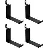 URCheers Wandorganizer für Akustikpaneel, Haken, Box & Regal Metall, Ablage für Akustikpaneele Lamellen Wandpaneele, Zubehör für Büro, Flur, Küche, usw. (4 x Wandhaken)