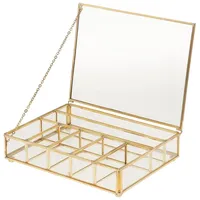 LOVIVER Mini Glas Terrarium Box Blumentopf Sukkulente Pflanzen Pflanzgefäß Dekor, 20 x 15 x 5 cm