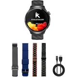 knauermann PRO 4 Rund 47 mm Schwarz Silikonband Schwarz