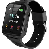 Smart Watch für Kinder mit Musik Player Schrittzähler Mathematik Spiele SOS Anruf Kamera Alarm Recorder Rechner MP3 für Geburtstagsgeschenk Kind... - Schwarz