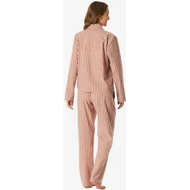 SCHIESSER Pyjama gestreift rot/weiß M
