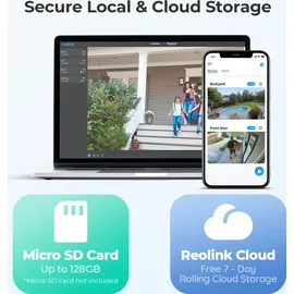 Reolink Überwachungskamera 2K HD inkl. Solarpanel weiß