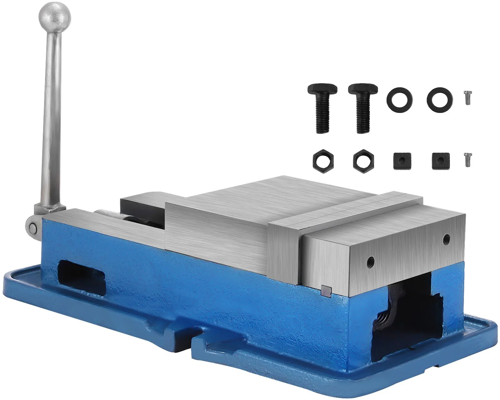 VEVOR Schraubzwingen-Schraubstock 152 mm, Tischschraubstock 152 mm, Bench Clamps 150 mm, Metall Professionelle Gusseisen Schraubstock für Säulenbohrer Breite Backen