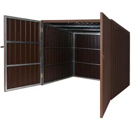 Proregal Mülltonnenverkleidung 172 x 213 x 160 cm braun