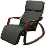 Relaxsessel Schaukelstuhl mit Fußstütze Mod. ZEN WALNUSS SCHWARZ von Yelloo