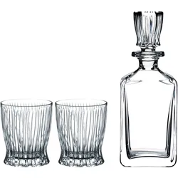 Whisky Set Fire, Riedel - 2 Tumbler + Whiskykaraffe