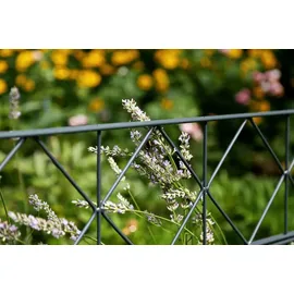 GAH Alberts Alberts Komplettset Doppelstabmatte mit Dekorstreifen Bergen, anthrazit, Länge 8 m, Höhe 120 cm, Set