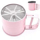 Leikance Küchen-Mehlsieb, Edelstahl, Handsieb für Pulver, Mehlsieb, manuelles Sieb