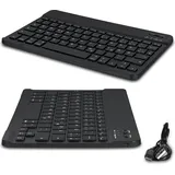 NAUC Bluetooth Tastatur DE schwarz