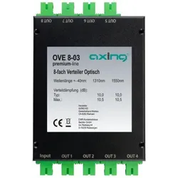 Axing OVE8-03 Optischer 8-fach-Verteiler Zur Verteilung optischer Signale Mit SC/APC-Buchsen OVE00803 OVE 8-03