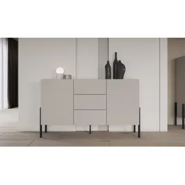 INOSIGN Sideboard INOSIGN "Jukon, Breite 150 bzw.180 cm, moderne grifflose Kommode", beige (kaschmir), B:150cm H:90cm T:40cm, Sideboards, Sideboard, Schubladenschrank 2 Türen/3 Schubkästen, push-to-open-Funktion, Topseller