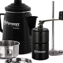 Petromax | Perkolator + Handkaffeemühle ☕| Kegelmahlwerk | Camping | Outdoor sw