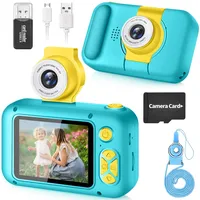 ARNSSIEN Digitalkamera für 3-12 Jahre alte Jungen/Mädchen mit 180° Flip-Objektiv, 2,4" Kinder Selfie Digitalkamera für Kleinkinder mit Video, Weihnachten Geburtstag Festival Geschenke für Kinder,X101