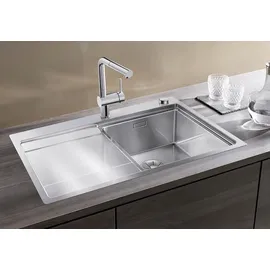Blanco Divon II 45 S-IF links edelstahl seidenglanz + Excenterbetätigung + InFino