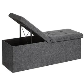 Songmics Sitztruhe LSF76GYZ dunkelgrau Stoff 110,0 cm