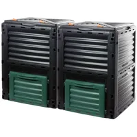 Sustania 300L Premium Garten-Thermokomposter 2er Set - Hochwertiger Schnellkomposter