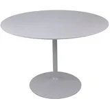 dynamic24 Bistrotisch rund weiß Ø110cm Esstisch Küchentisch Tisch - Weiß