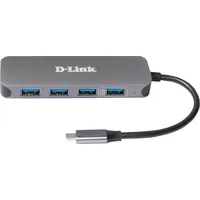 D-Link DUB-2340 USB-C 5 Ports USB Hub Grau