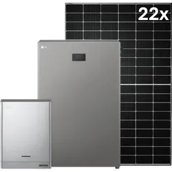 LG Electronics ESS Home 10 Paket mit HBC 11H & TW Solar 440W Komplettset