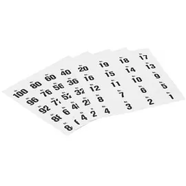 WOLF & APPENZELLER Klebenummern schwarz 20,0 x 24,0 mm, 100 Etiketten