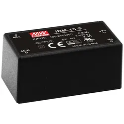 Meanwell MEAN WELL IRM-15-24, 15 W, 85 - 264 V, 0,63 A, ITE EN/UL/IEC 60950, Sch