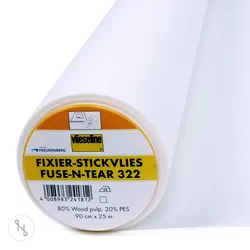 Vlieseline Fixier-Stickvlies Meterware 90 cm breit weiß