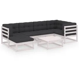vidaXL Modell 28 Loungeset Kiefer weiß