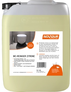 NOVADUR WC-Reiniger Zitrone, auf Basis nachwachsender Rohstoffe, 10 l - Kanister