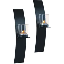 2er Set Wandkerzenhalter Teelichter Teelichthalter Wanddekoration Kerzenhalter
