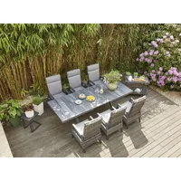 Siena Garden Garten-Essgruppe »Taranto/Sincro«, (Set, 13 tlg.), bestehend aus 6 Move-Sessel, 6 Auflagen und 1 Ausziehtisch,