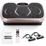 TLGREEN Vibrationsplatte 99 Stufen 5 Trainingsprogramme,Kompaktes Design, Leiser Motor, 99 Intensitätsstufen, Fitness Vibrationsboard für Zuhause, Fettverbrennung & Muskelaufbau