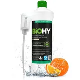 BiOHY Bodenreiniger für Wischroboter mit Orangenduft (1l Flasche + Dosierer