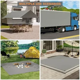 Woltu Abdeckplane wasserdicht 140 g/m2 PE Schutzplane Gewebeplane mit Ösen UV-beständig wetterfest reißfest Mehrzweck Abdeckung, für Gartenmöbel