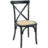 SIT Möbel SIT Rattanstuhl, (Set), 2 St., stapelbar, schwarz