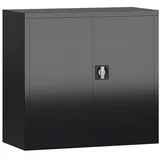 Steelboxx Mehrzweckschrank Aktenschrank Sideboard Büroschrank 750 x 800 x 380 mm (1-St) Mehrzweckschrank abschließbar schwarz